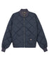 Dark Navy Coloured Dickies Mens Diamond Quilted Nylon Jacket on White Background
