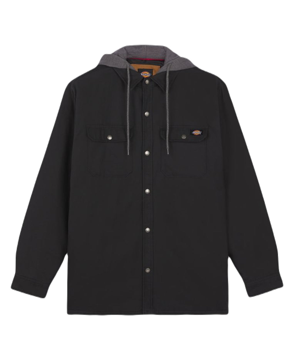 Black Coloured Dickies Mens Duck Shirt Jacket on White Background
