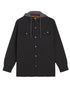 Black Coloured Dickies Mens Duck Shirt Jacket on White Background
