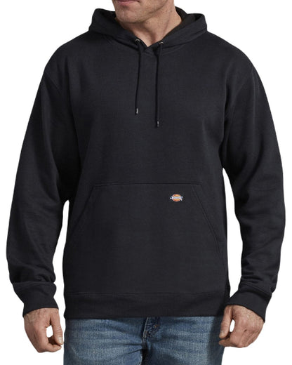 Black Coloured Dickies Mens Everyday Fleece Hoodie on White Background
