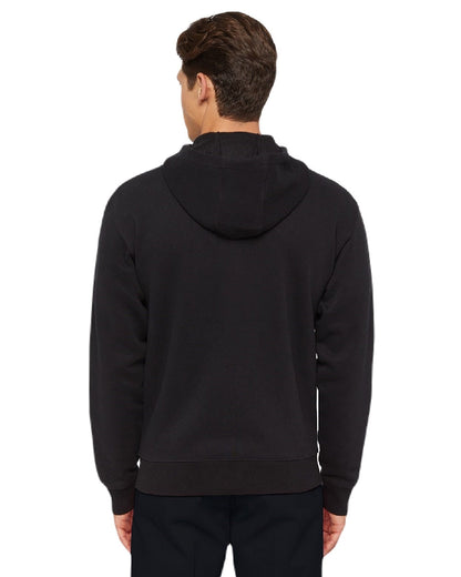 Black Coloured Dickies Mens Everyday Full Zip Fleece Hoodie on White Background
