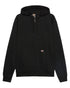 Black Coloured Dickies Mens Everyday Full Zip Fleece Hoodie on White Background

