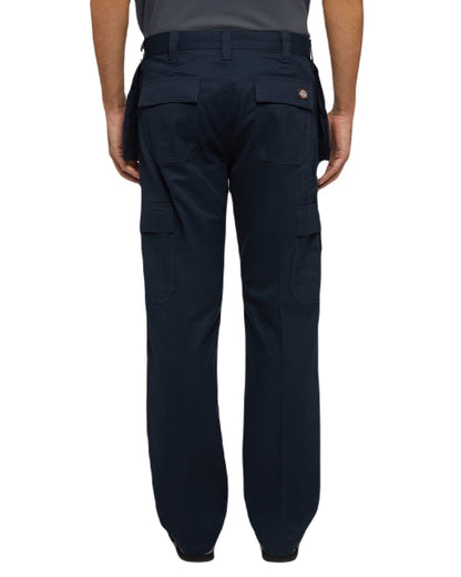 Dark Navy Coloured Dickies Mens Everyday Holster Trousers on White Background
