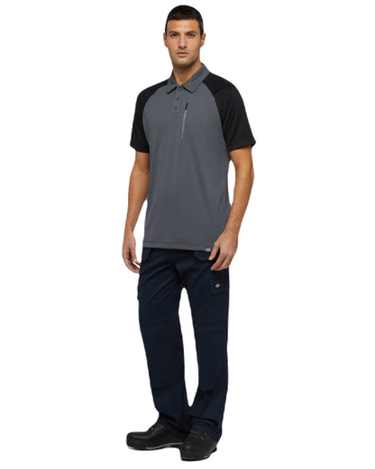 Dark Navy Coloured Dickies Mens Everyday Holster Trousers on White Background
