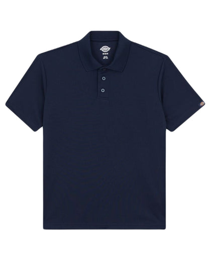 Night Navy Coloured Dickies Mens Everyday Polo Shirt on White Background
