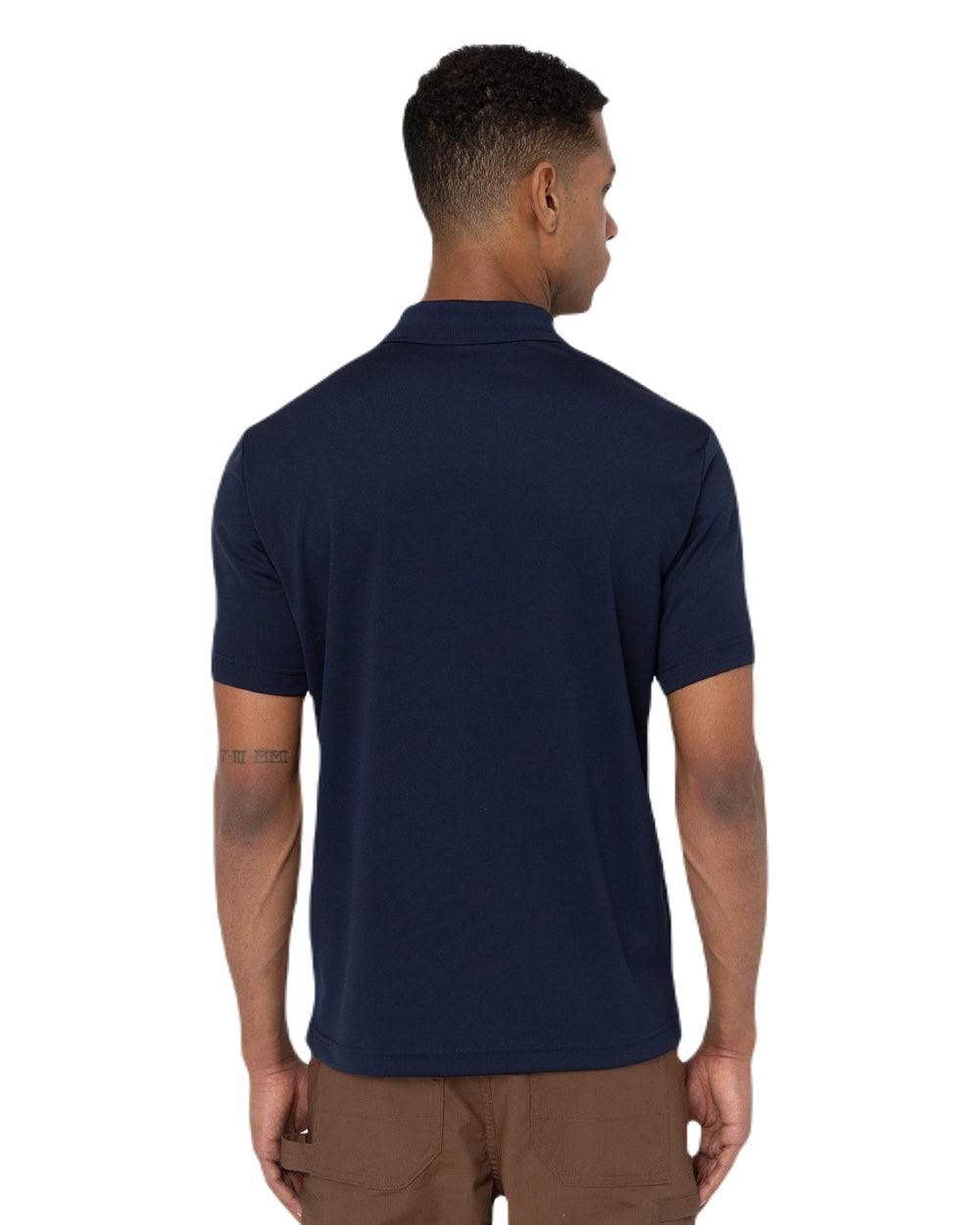 Night Navy Coloured Dickies Mens Everyday Polo Shirt on White Background
