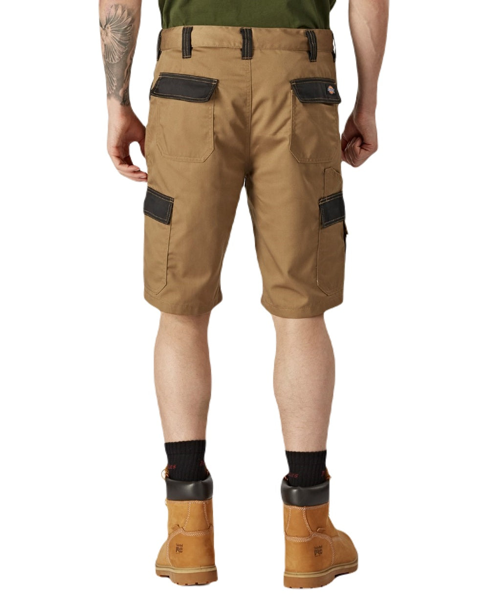 Antique Penny Black Coloured Dickies Mens Everyday Short on White Background
