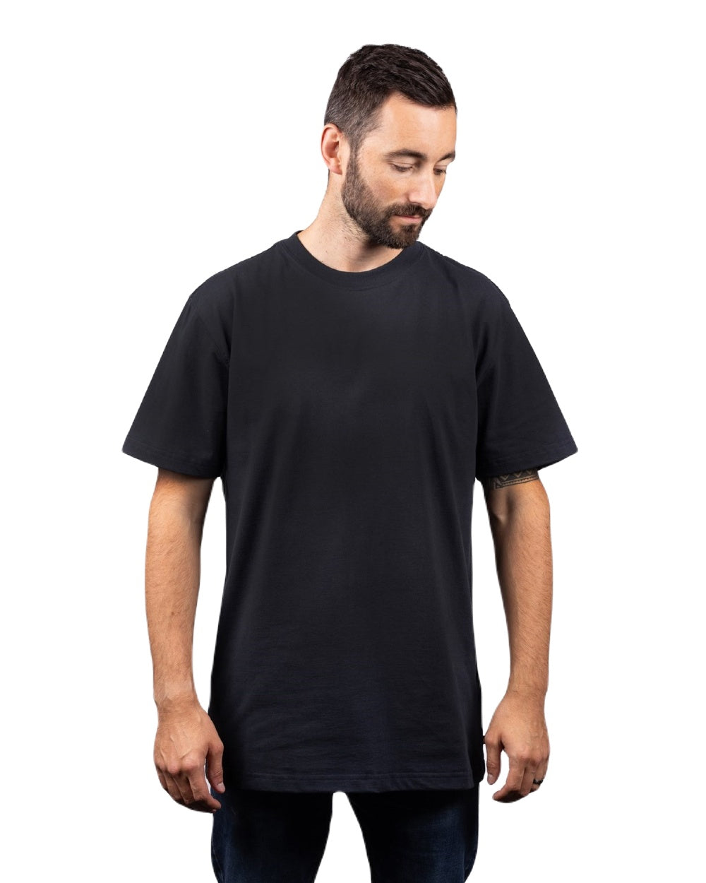 Black Coloured Dickies Mens Everyday Short Sleeve Tee on White Background
