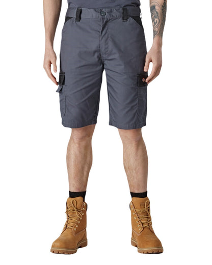 Slate Grey Black Coloured Dickies Mens Everyday Shorts on White Background
