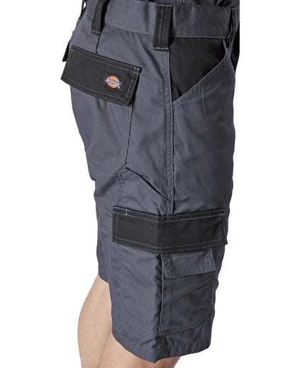 Slate Grey Black Coloured Dickies Mens Everyday Shorts on White Background

