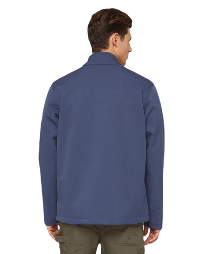 Navy Coloured Dickies Mens Everyday Softshell Jacket on White Background
