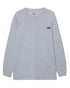 Charcoal Coloured Dickies Mens Long Sleeve Pocket Tee on White Background
