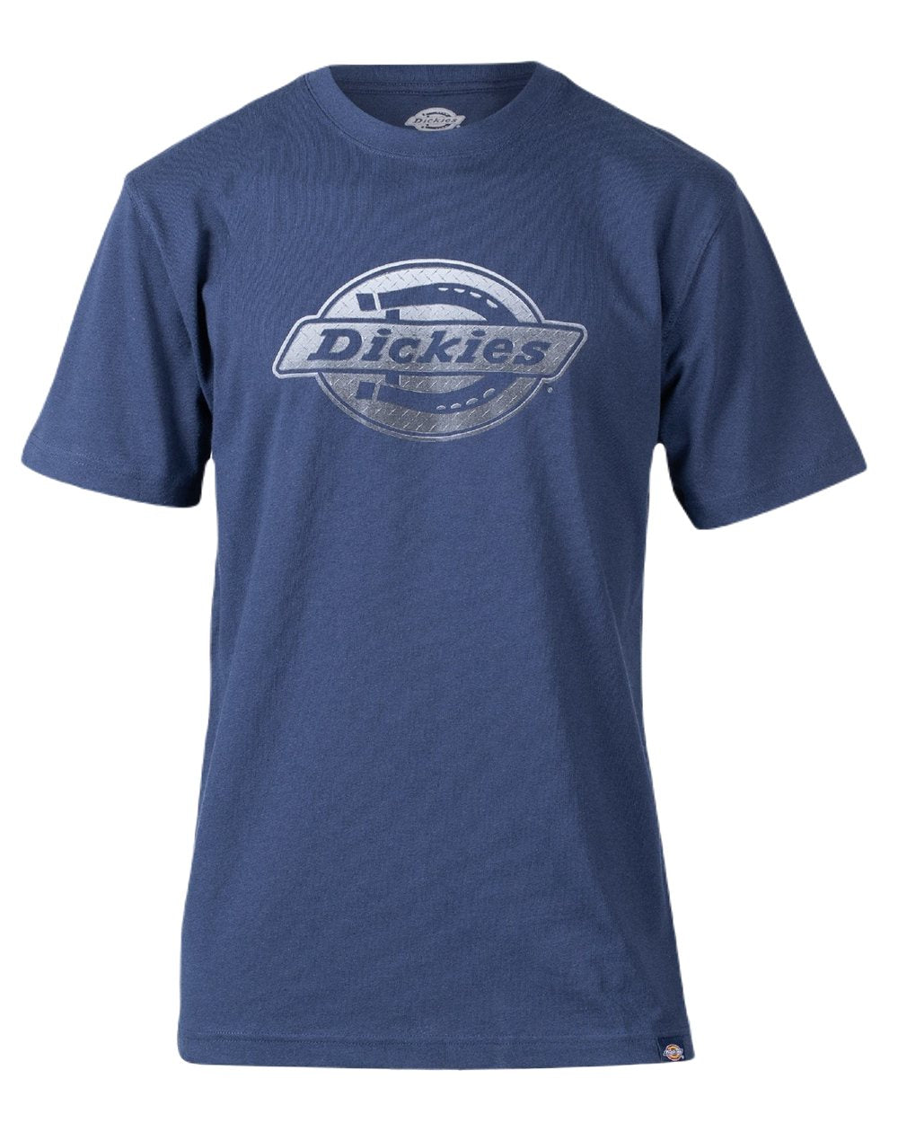Ink Navy Coloured Dickies Mens Short Sleeve Logo Graphic T-Shirt 2 on White Background
