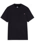 Black Coloured Dickies Mens Short Sleeve Pocket Cotton T-Shirt on White Background

