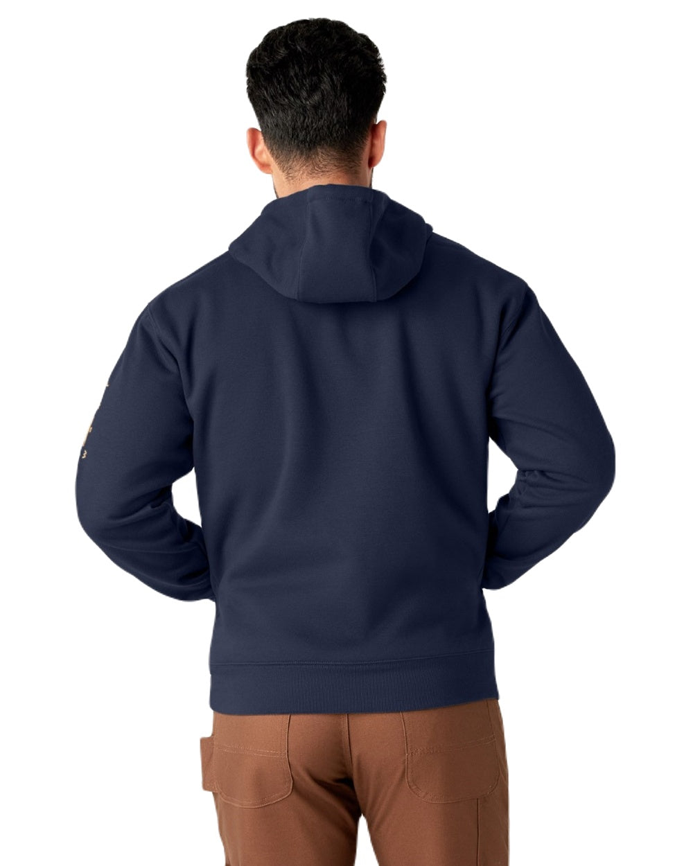 Ink Navy Coloured Dickies Mens Water Repellent Workwear Graphic Hoodie on White Background
