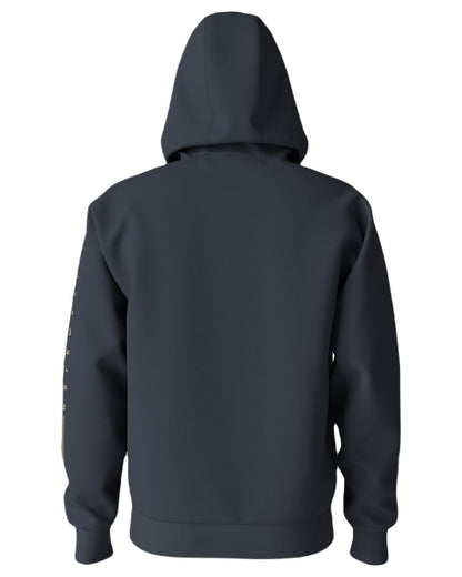 Ink Navy Coloured Dickies Mens Water Repellent Workwear Graphic Hoodie on White Background
