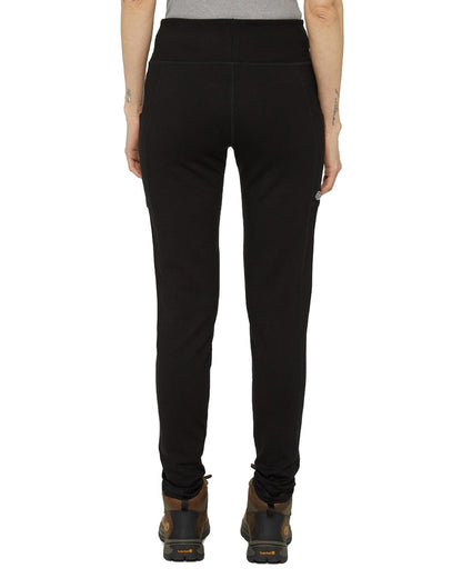 Black Coloured Dickies Womens Double Pocket Leggings on White Background
