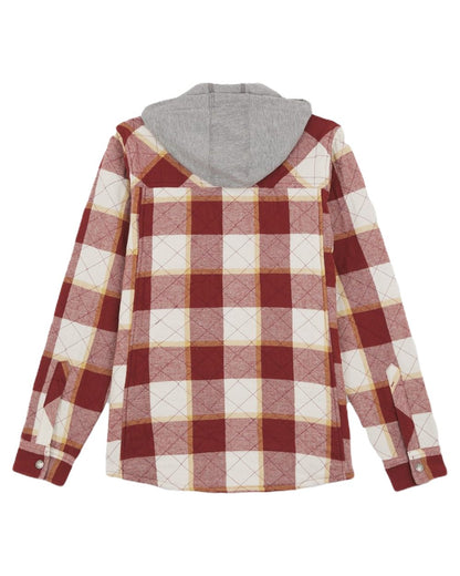 Fired Brick Coloured Dickies Womens Flannel Shirt Jacket on White Background
