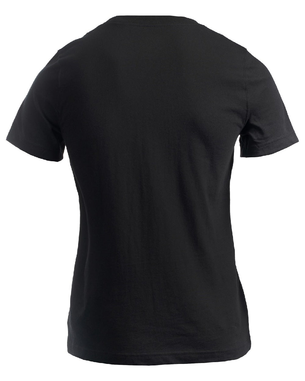 Black Coloured Dickies Womens Tricolour Logo T-Shirt on White Background

