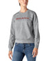 Heather Grey Coloured Dickies Womens Heavyweight Wordmark Crew Neck Fleece on White Background
