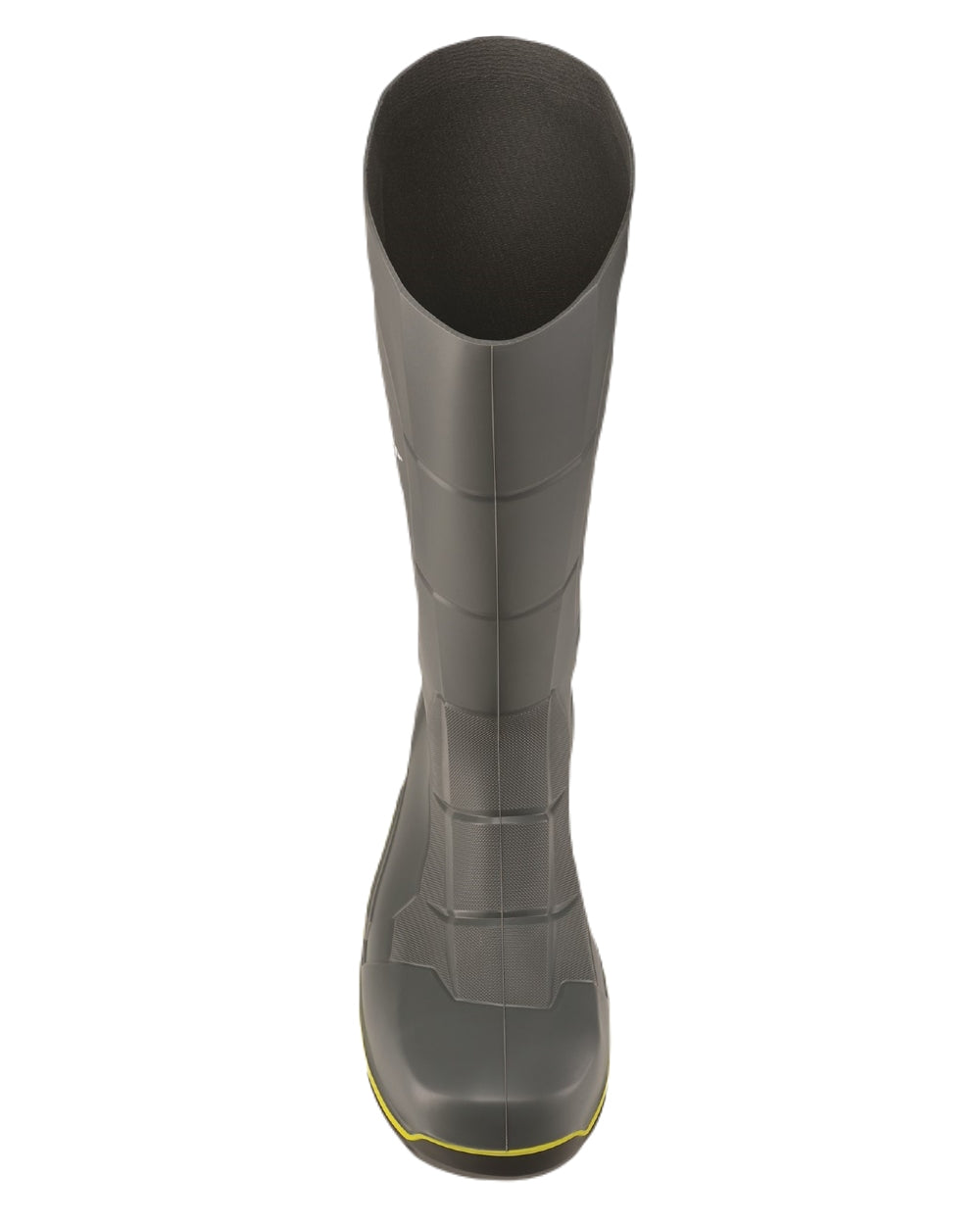 Dark Grey Coloured Dunlop MetGUARD Full Safety Wellingtons on White Background
