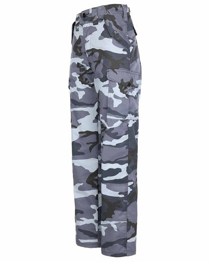 Night Urban Coloured Fort Camo Combat Trousers On A White Background 