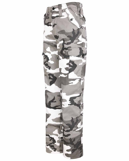 Urban Coloured Fort Camo Combat Trousers On A White Background 