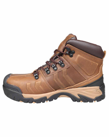 Brown Coloured Fort Deben Waterproof Safety Boot On A White Background 