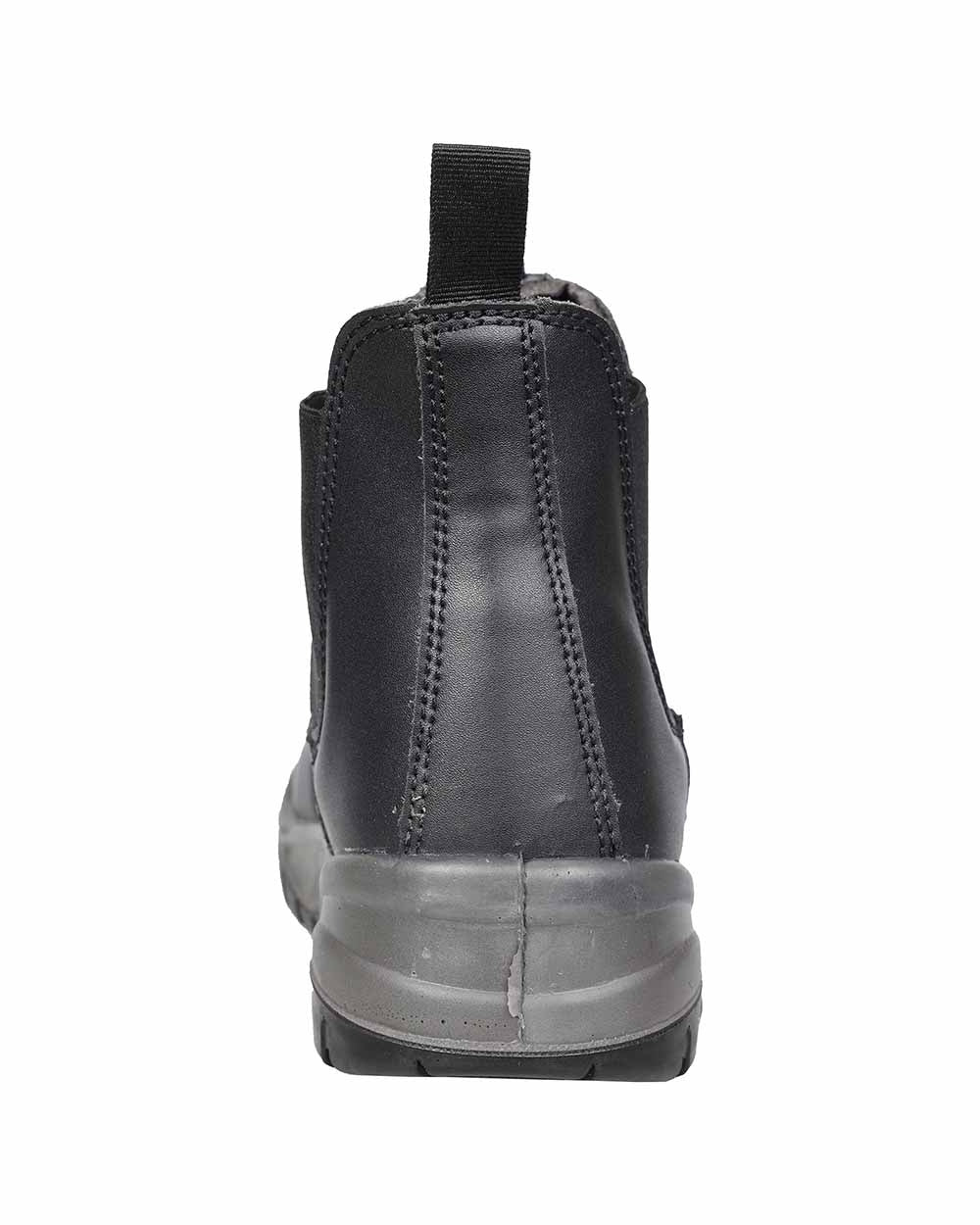 Black Coloured Fort Nelson Safety Dealer Boots On A White Background 