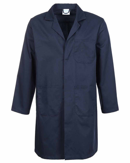 Navy Blue Coloured Fort Warehouse Coat On A White Background 