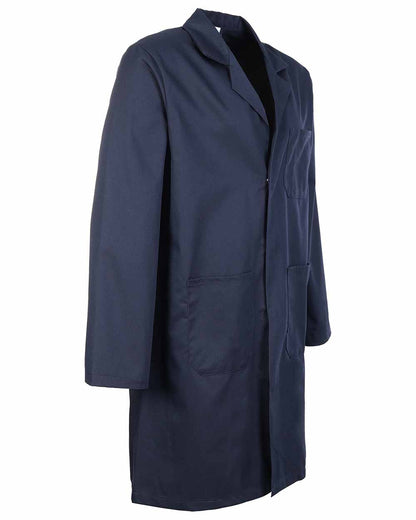 Navy Blue Coloured Fort Warehouse Coat On A White Background 