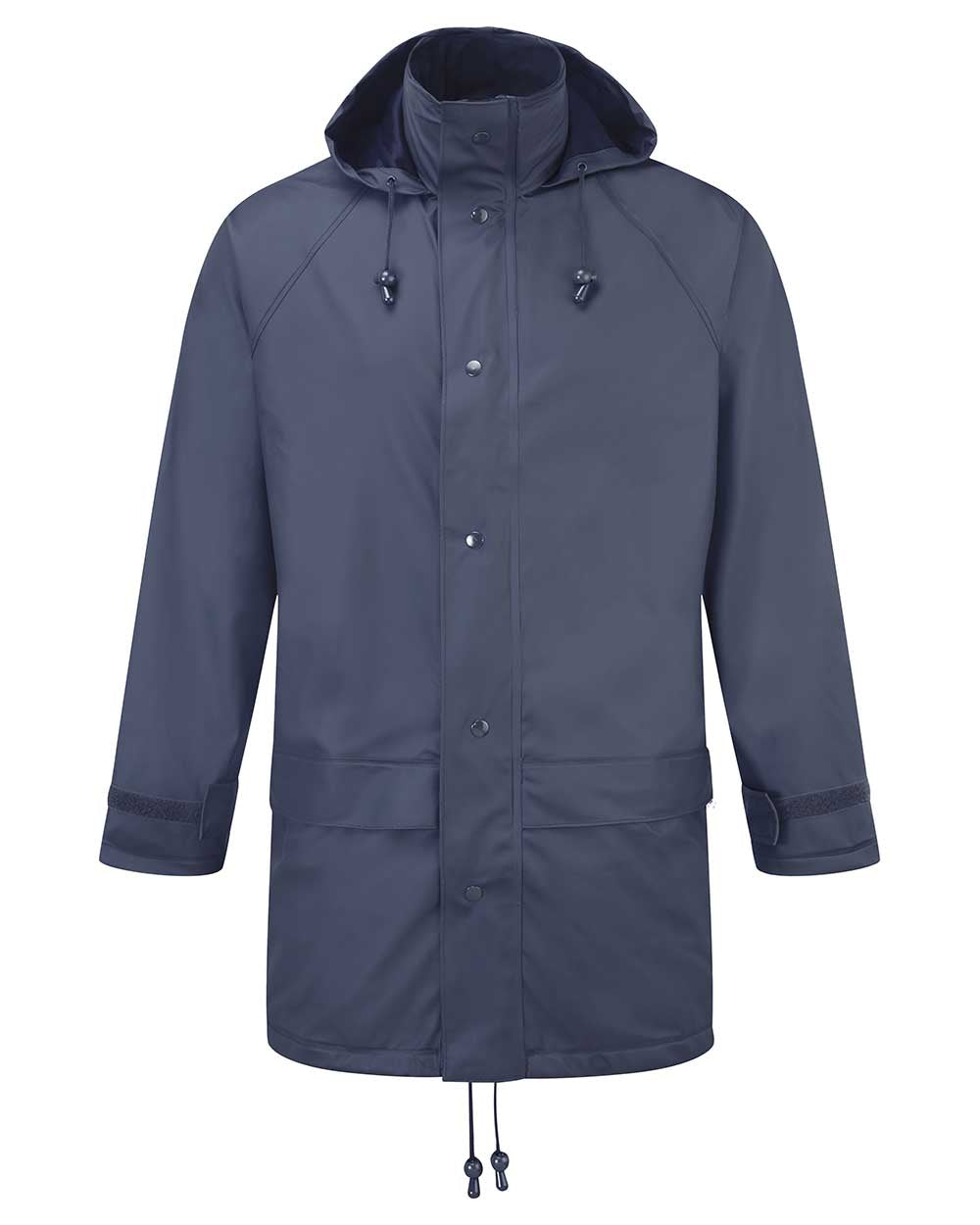 Navy Blue Coloured Fort Flex Jacket On A White Background 