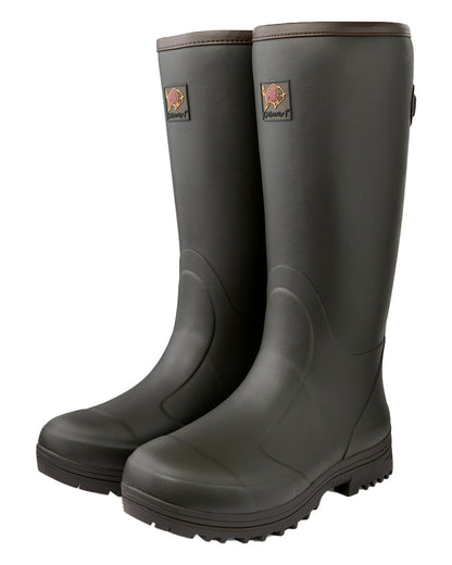 Dark Brown coloured Pheasant Game 18&quot; 5mm Wellingtons on White background 