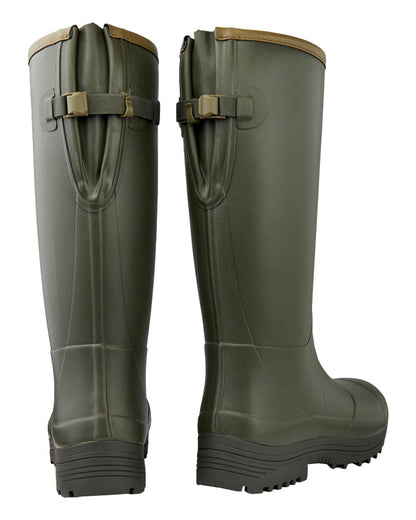 Dark Olive coloured Pheasant Game 18&quot; 5mm Wellingtons on White background 