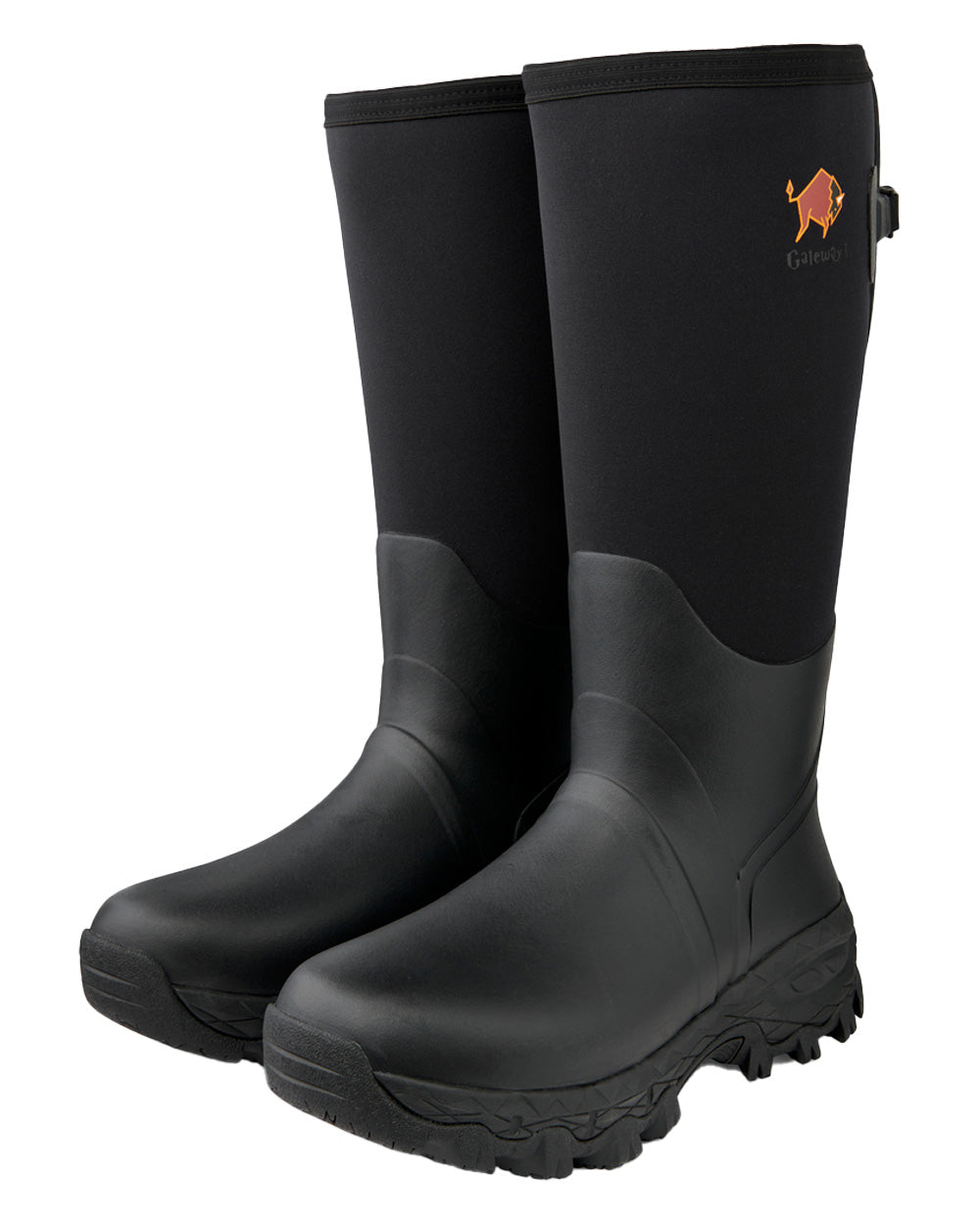 Black coloured Gateway1 Woodwalker 18" 4mm Wellingtons on White background 