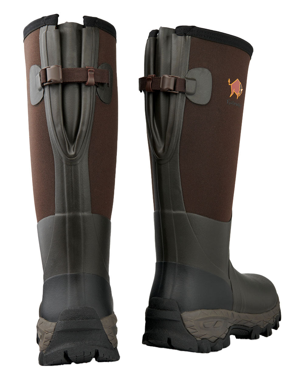 Dark Brown coloured Gateway1 Woodwalker 18&quot; 4mm Wellingtons on White background 