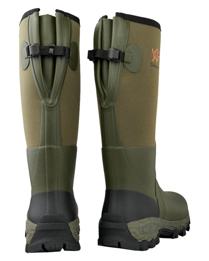 Khaki coloured Gateway1 Woodwalker 18&quot; 4mm Wellingtons on White background 