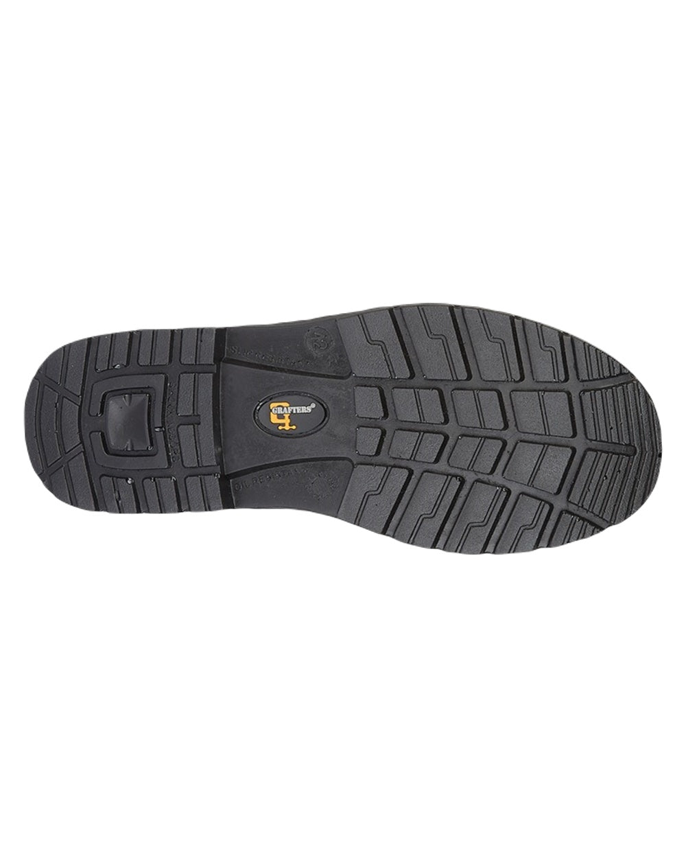 Black Coloured Grafters 6 Eye Safety Boots on White Background
