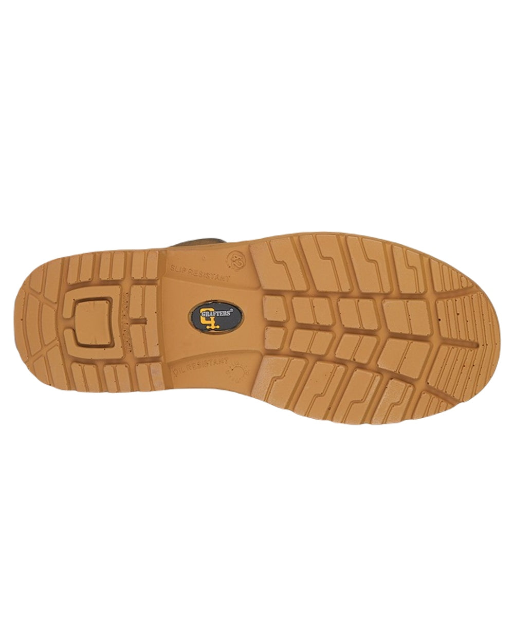 Honey Coloured Grafters 6 Eye Safety Boots on White Background
