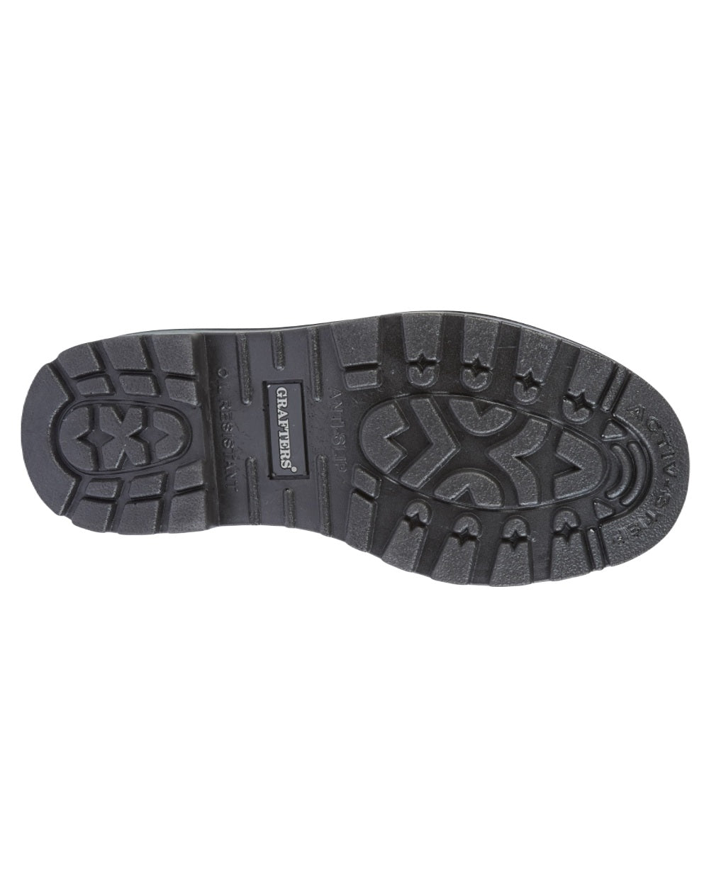 Black Coloured Grafters Apprentice 6 Eye Safety Boots on White Background
