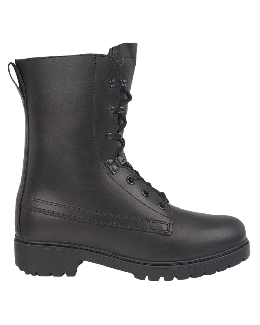 Black Coloured Grafters Assault Boots on White Background
