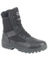 Black Coloured Grafters G-Force Combat Boots on White Background
