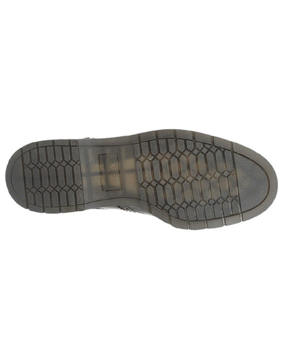 Black Coloured Grafters Mens 4 Eye Wing Cap Brogue Gibson  on White Background
