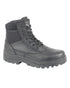 Black Coloured Grafters Sherman 7 Eye Combat Boots on White Background
