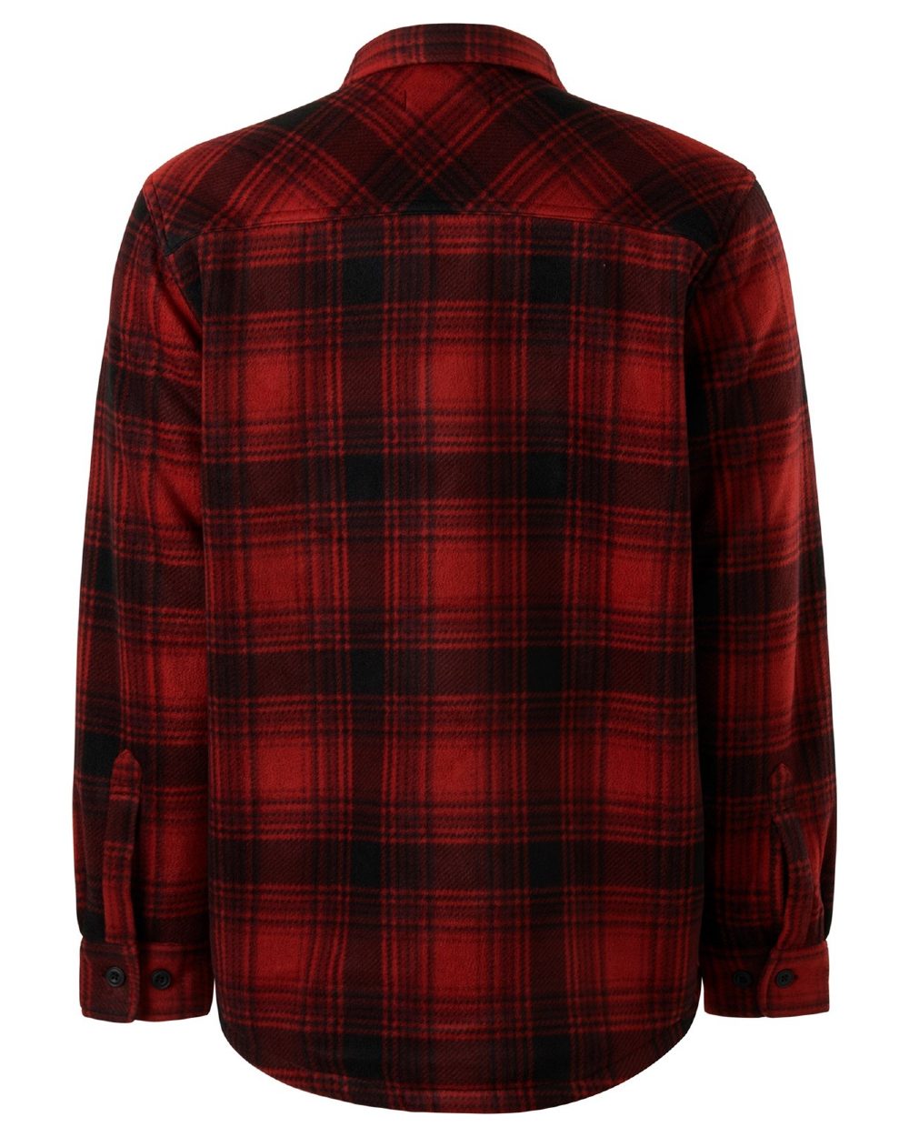 Red Coloured Hard Yakka Mens Sherpa Jacket on White Background
