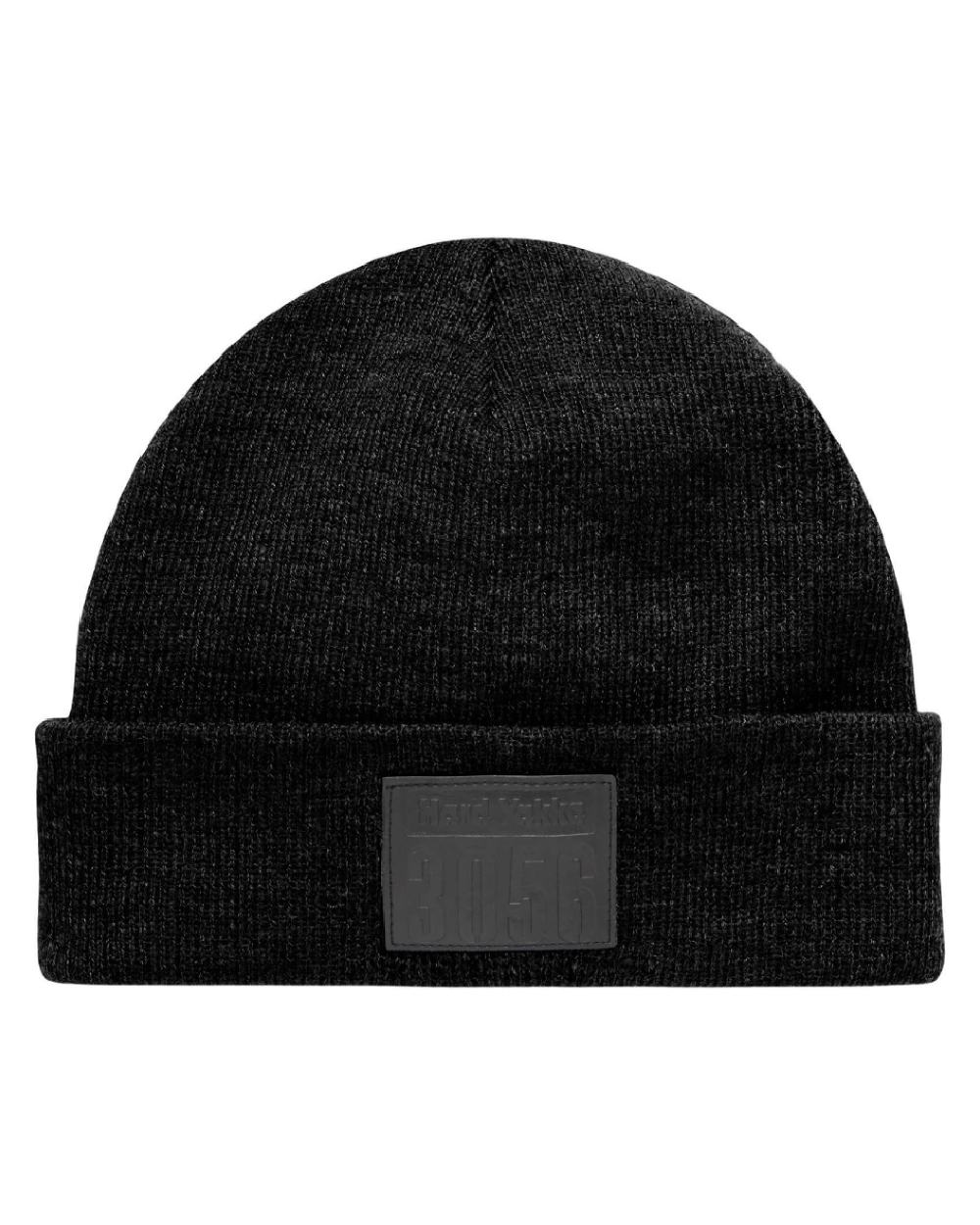 Black Coloured Hard Yakka 3056 Beanie on White Background
