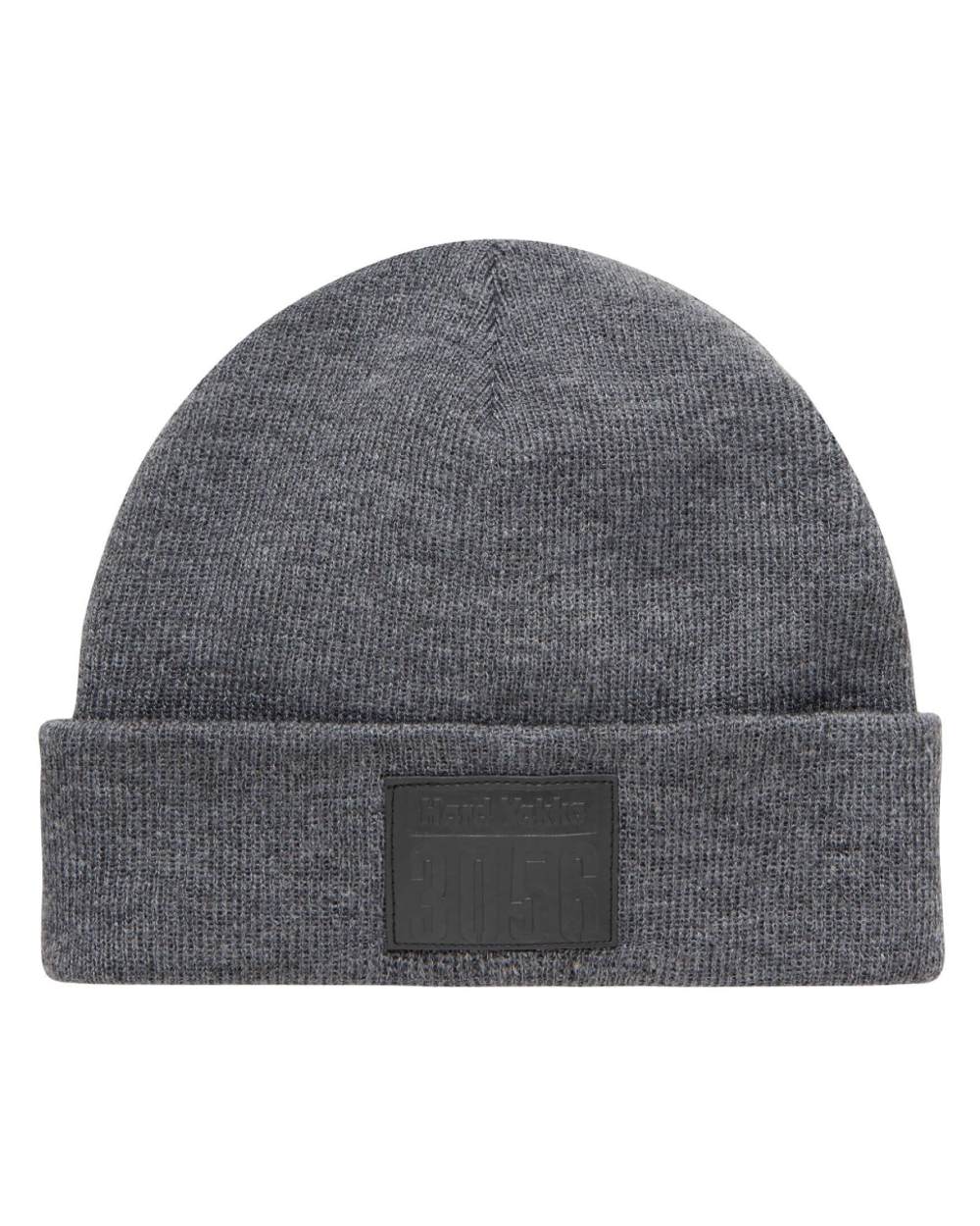 Grey Marle Coloured Hard Yakka 3056 Beanie on White Background
