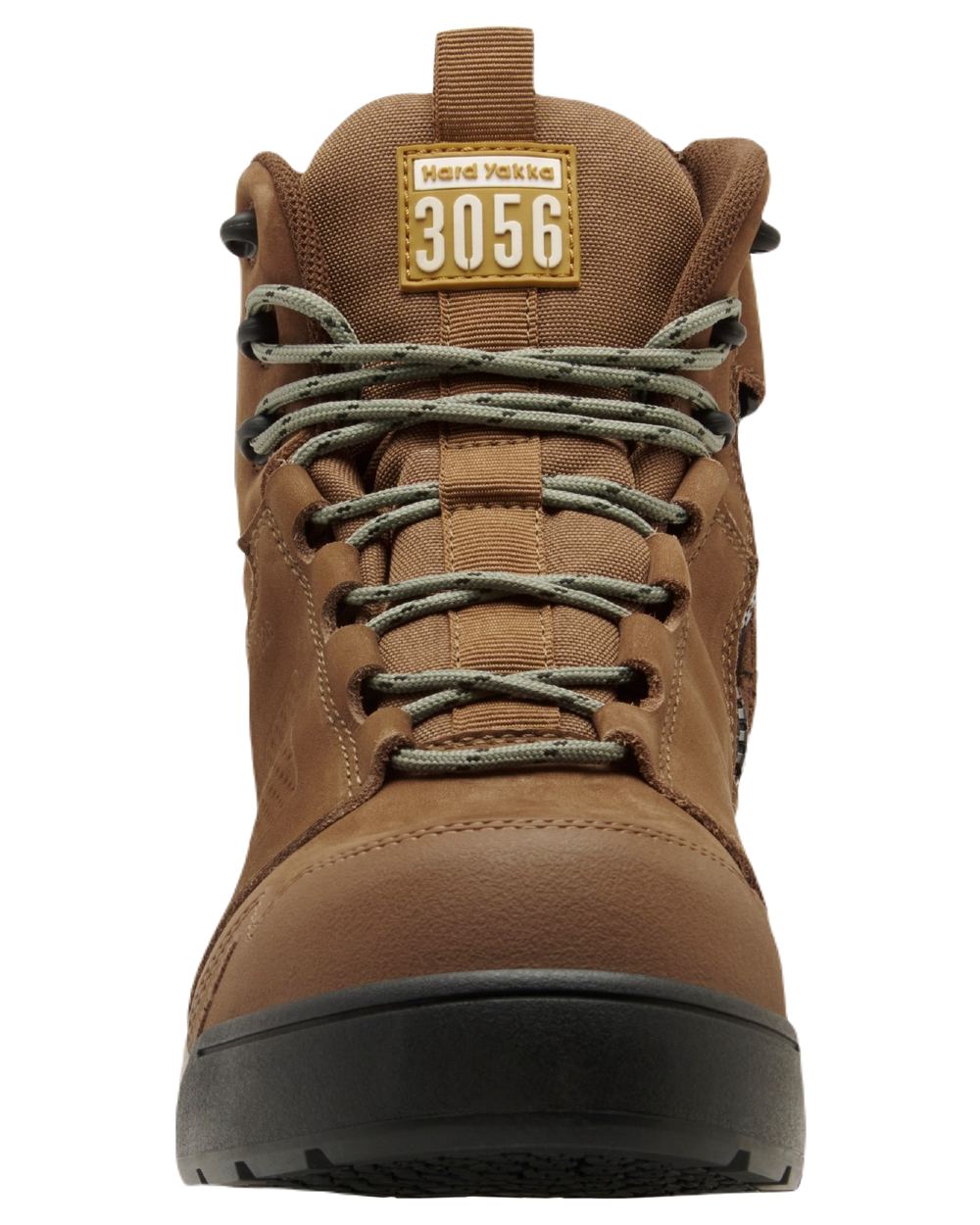 Tobacco Coloured Hard Yakka Mens 3056 S7S 6 Safety Boots on White Background
