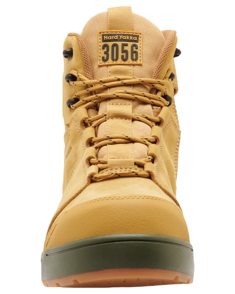 Wheat Coloured Hard Yakka Mens 3056 S7S 6 Safety Boots on White Background
