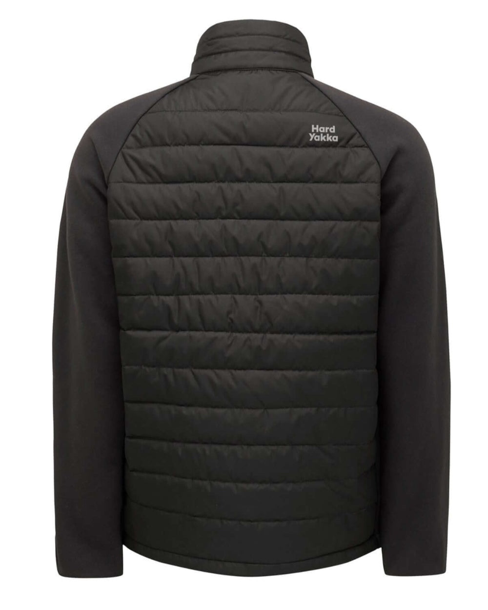 Black Coloured Hard Yakka Mens Apex Hybrid Jacket on White Background
